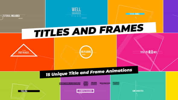 Titles And Frames - VideoHive 13786914