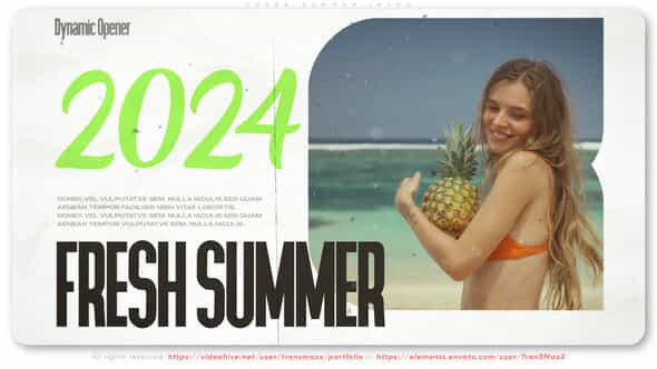 Fresh Summer Intro - VideoHive 53843648