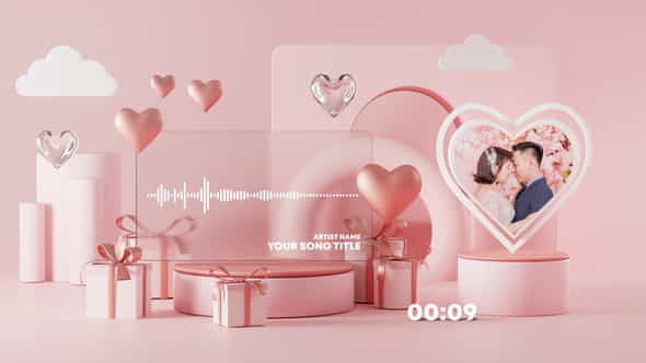 Valentine Music and Podcast Visualizer - VideoHive 30203365