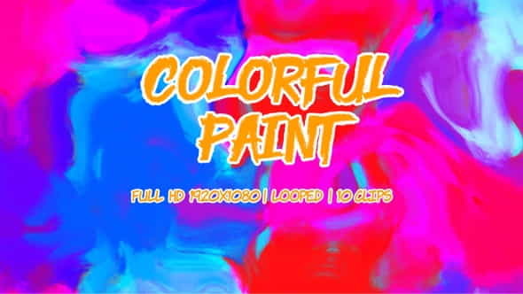 Colorful Paint VJ Loop Pack - VideoHive 24188081