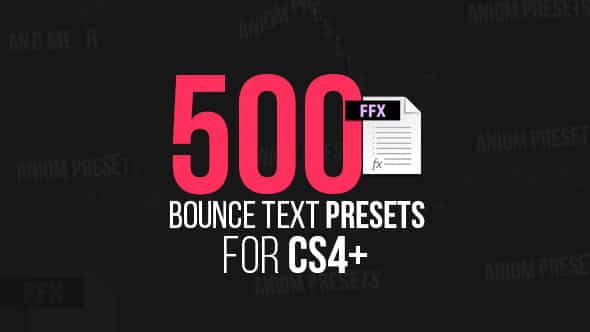 500 Bounce Text Presets - VideoHive 15147802