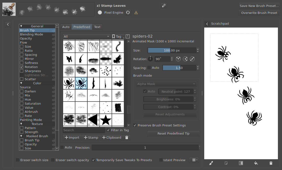 animated brush tip