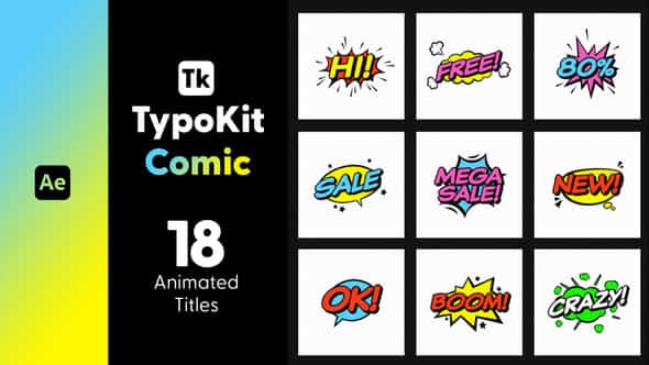 Typo Kit Comic - VideoHive 44546011