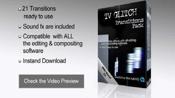Transitions Glitch - VideoHive 4859561