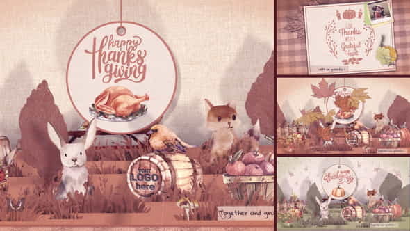 Thanksgiving Pop Up Card - VideoHive 34538247