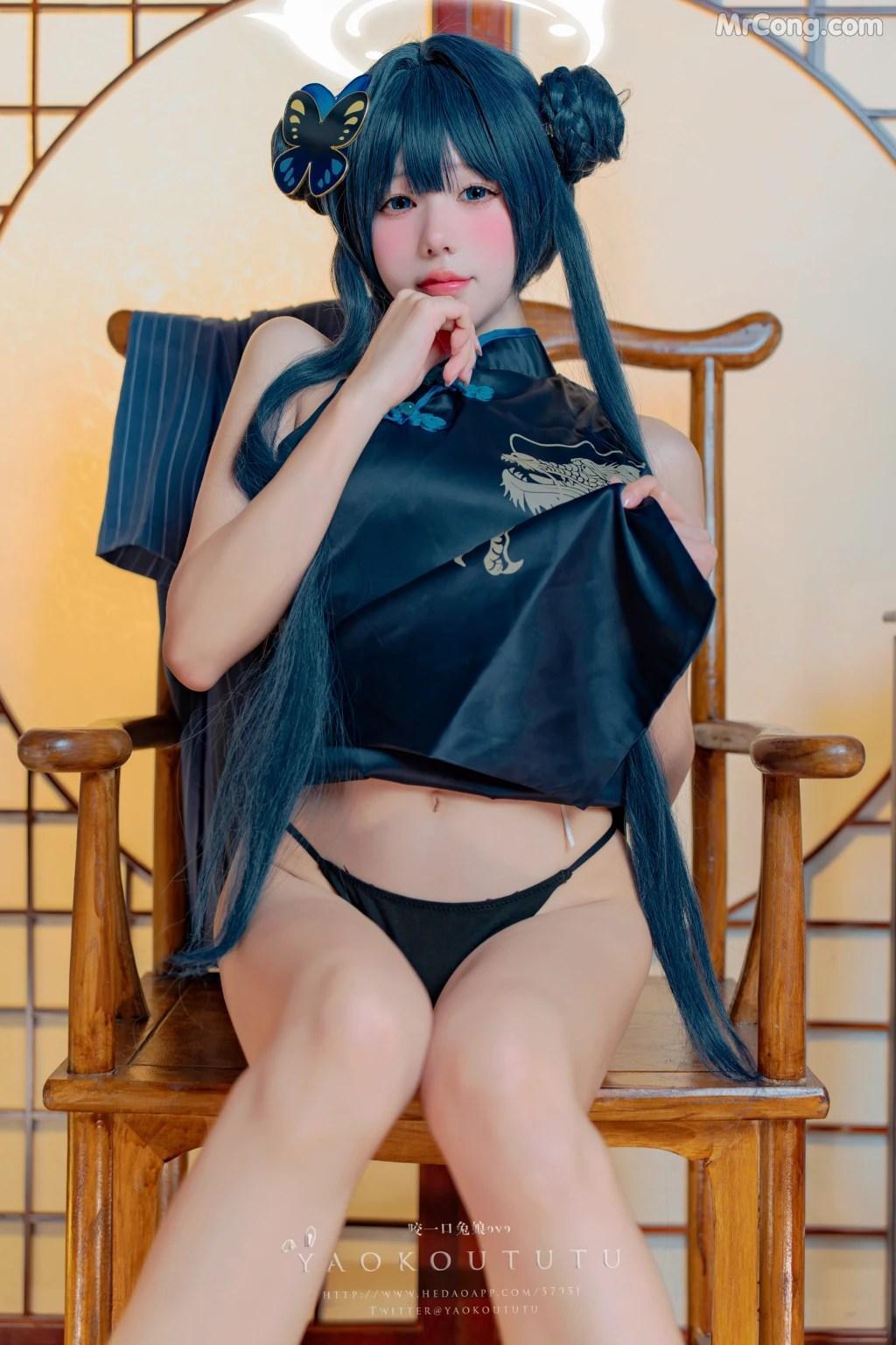 Coser@黏黏团子兔: 碧蓝档案·妃咲&胭脂 (85 photos )(42)