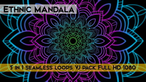 Ethnic Mandala VJ Loops - VideoHive 22450061
