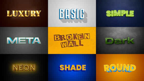 Text Effects 3D - VideoHive 53478344