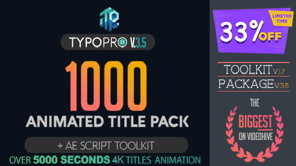 Animated Typography Pack + Typopro Toolkit | After Effects Scripts - VideoHive 20448499