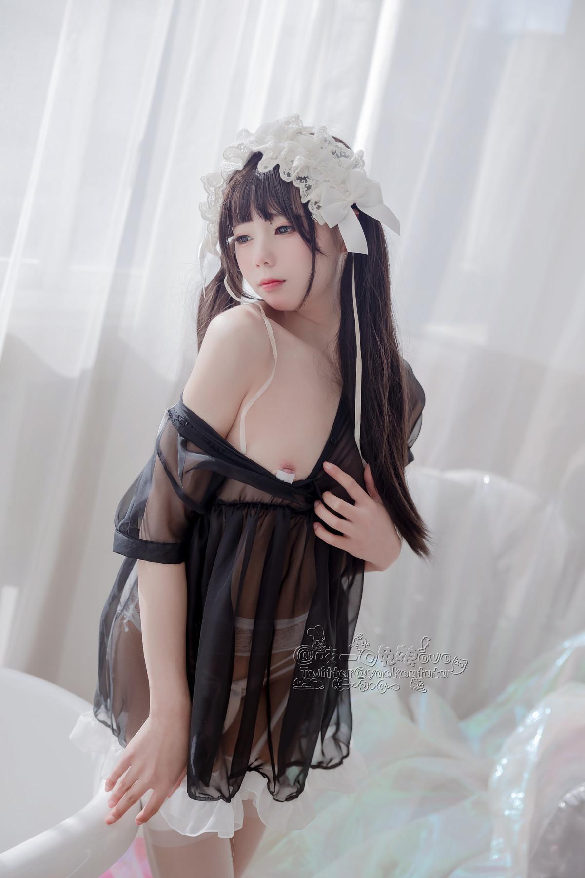 Cosplay 黏黏团子兔 黑白女仆(33)