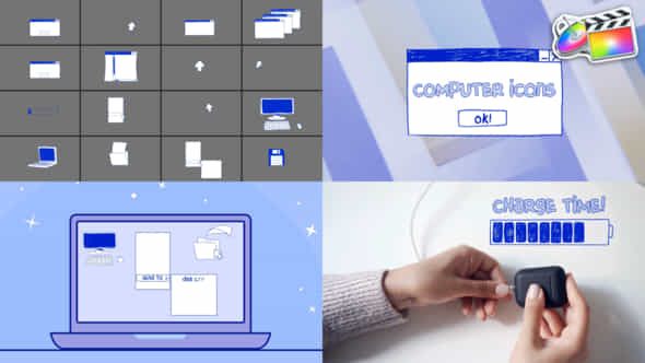 Computer Interface Icons Hand Drawn For Fcpx - VideoHive 50893061