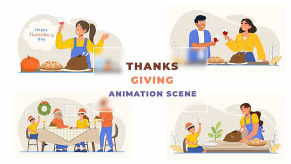 Thanks Giving Animation - VideoHive 42925408