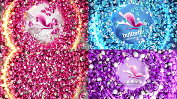 Romantic Hearts Logo Reveals - VideoHive 50317391