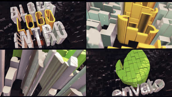 3D Blocks Logo - VideoHive 36112080