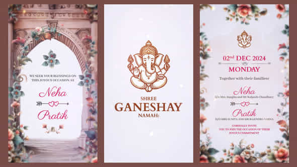 Traditional Indian Wedding Invitation - VideoHive 54605414