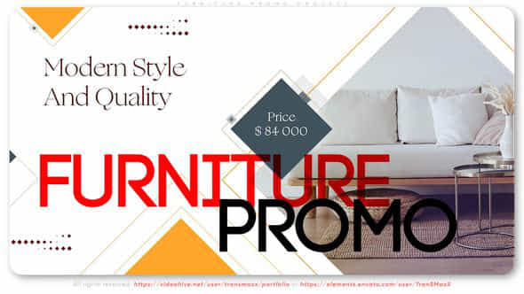 Furniture Promo Project - VideoHive 47396120