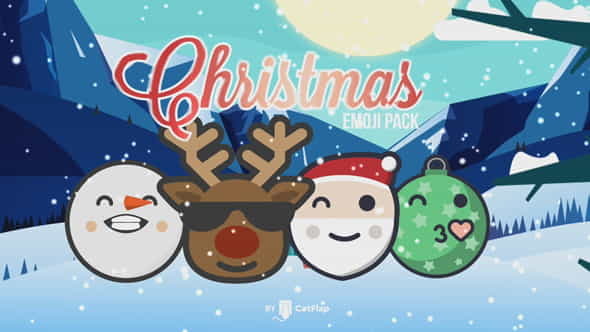 120 Animated Emojis - Christmas - VideoHive 19155211