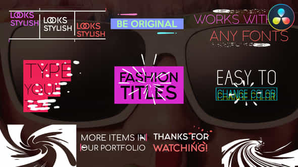 Juicy Fashion Titles - VideoHive 36683088