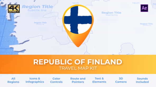Finland Map - Republic of - VideoHive 34477179