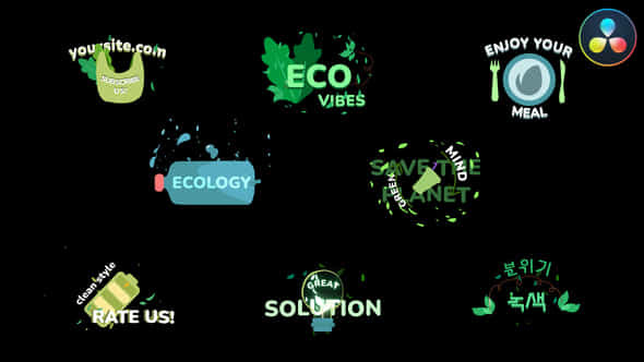 Ecology Titles For Davinci Resolve - VideoHive 52294958