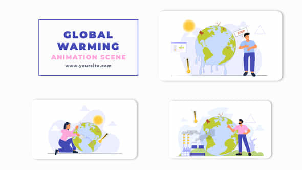 Global Warming Awareness Animation Scene - VideoHive 47248795