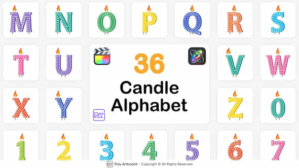 Candle Alphabet - VideoHive 47173322