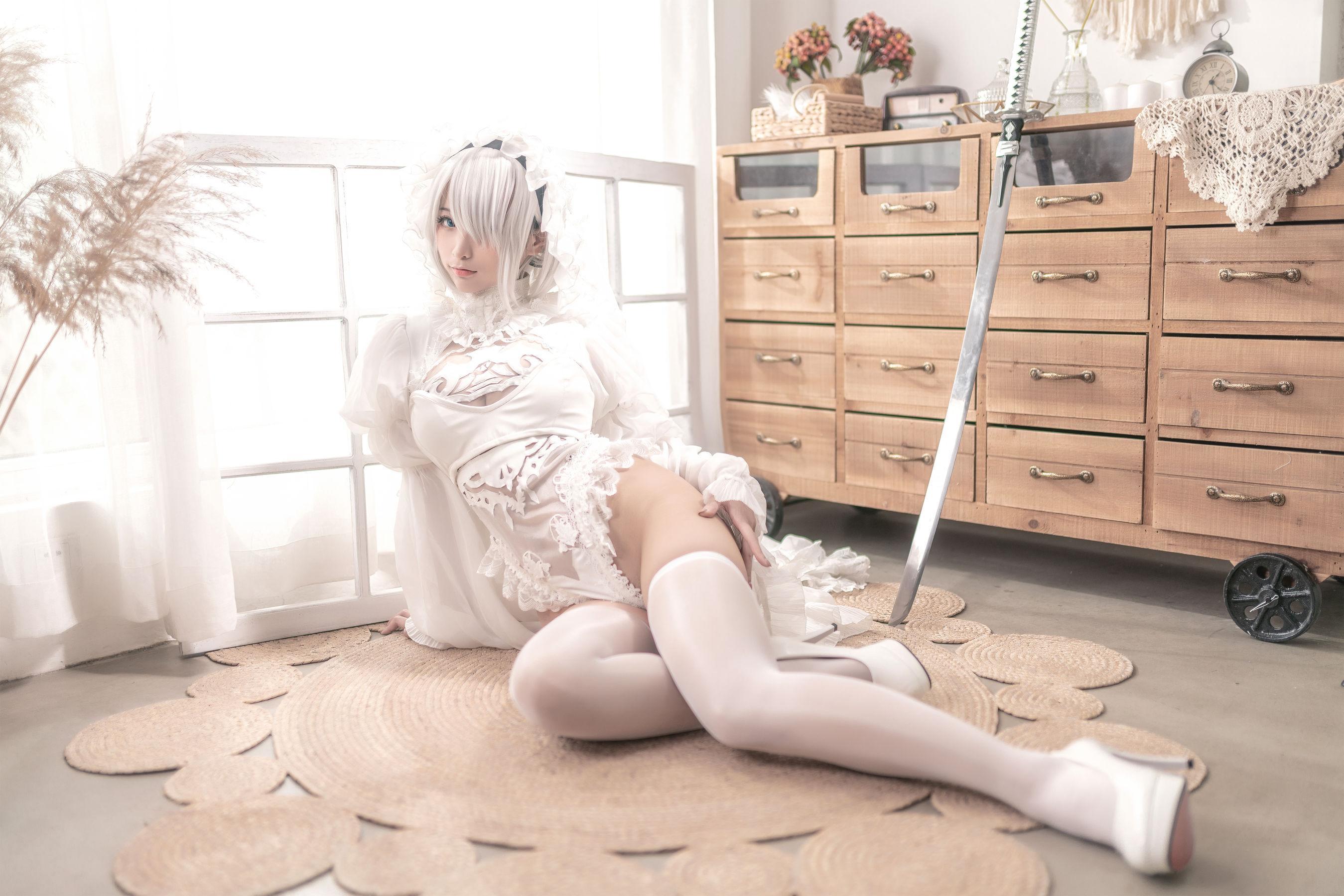 [Cosplay] 蠢沫沫 – 尼尔纪元 白花嫁 写真套图(20)