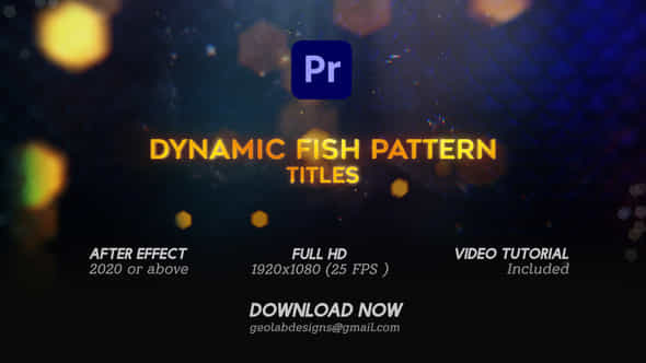 Dynamic Fish Pattern Titles L Aqua Titles - VideoHive 50357872