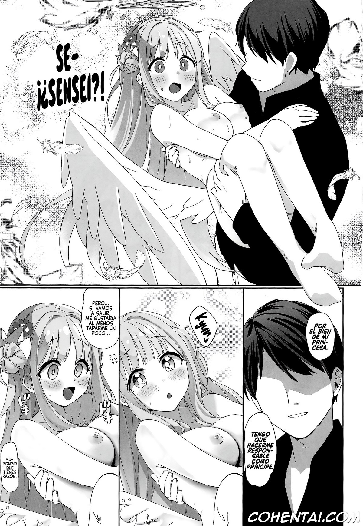 Bukiyou na Ohime-sama wa Ouji-sama ni Aisaretai (Blue Archive) xxx comics manga porno doujin hentai español sexo 