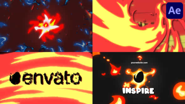 Fire Transition Logo After Effects - VideoHive 51494894