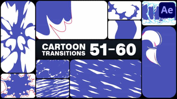 Cartoon Transitions For After Effects - VideoHive 50939202