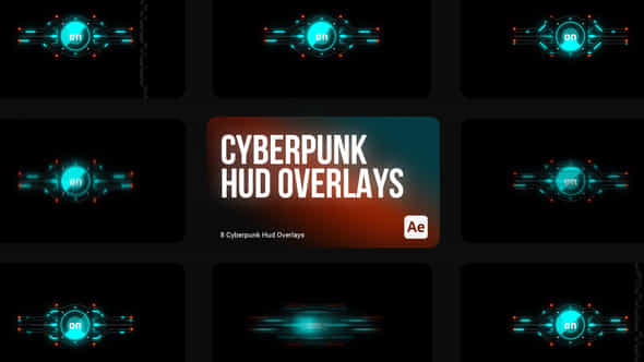 Cyberpunk HUD Overlays - VideoHive 43988112