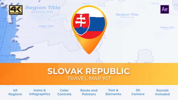 Slovakia Map - Slovak Republic - VideoHive 29936154