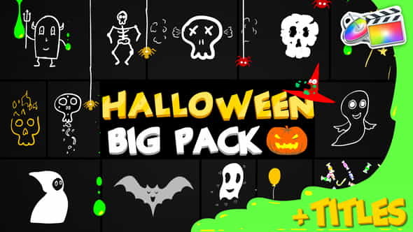 Halloween Party Elements And Titles - VideoHive 24944105