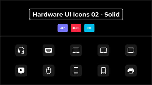 Hardware UI Icons - VideoHive 44837043