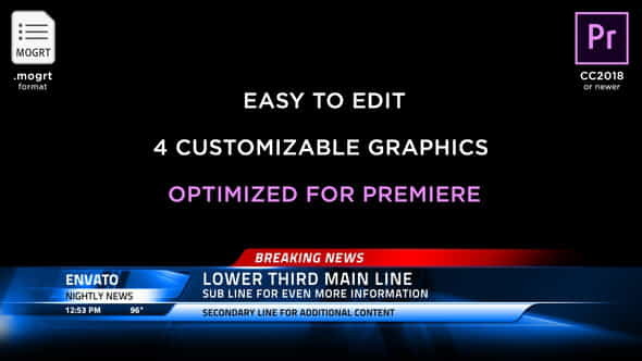 Broadcast News Lower Thirds | - VideoHive 21879682