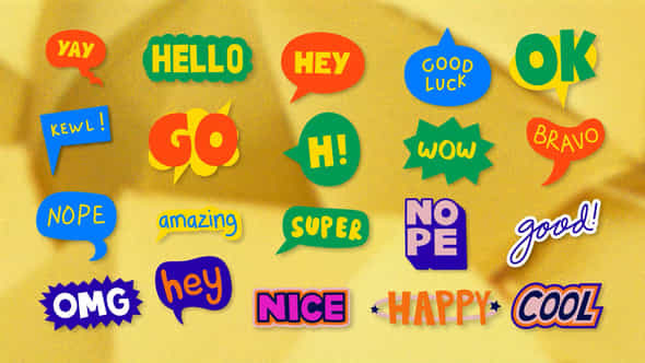 Sticker Pack Bubble Speech After Effects Project Template - VideoHive 51468771