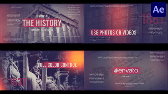 The Cinematic History Slideshow For After Effects - VideoHive 49457137