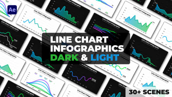 Line Chart Infographics Dark And Light Themes - VideoHive 52812618