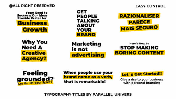 Typography Titles Ae - VideoHive 59400861