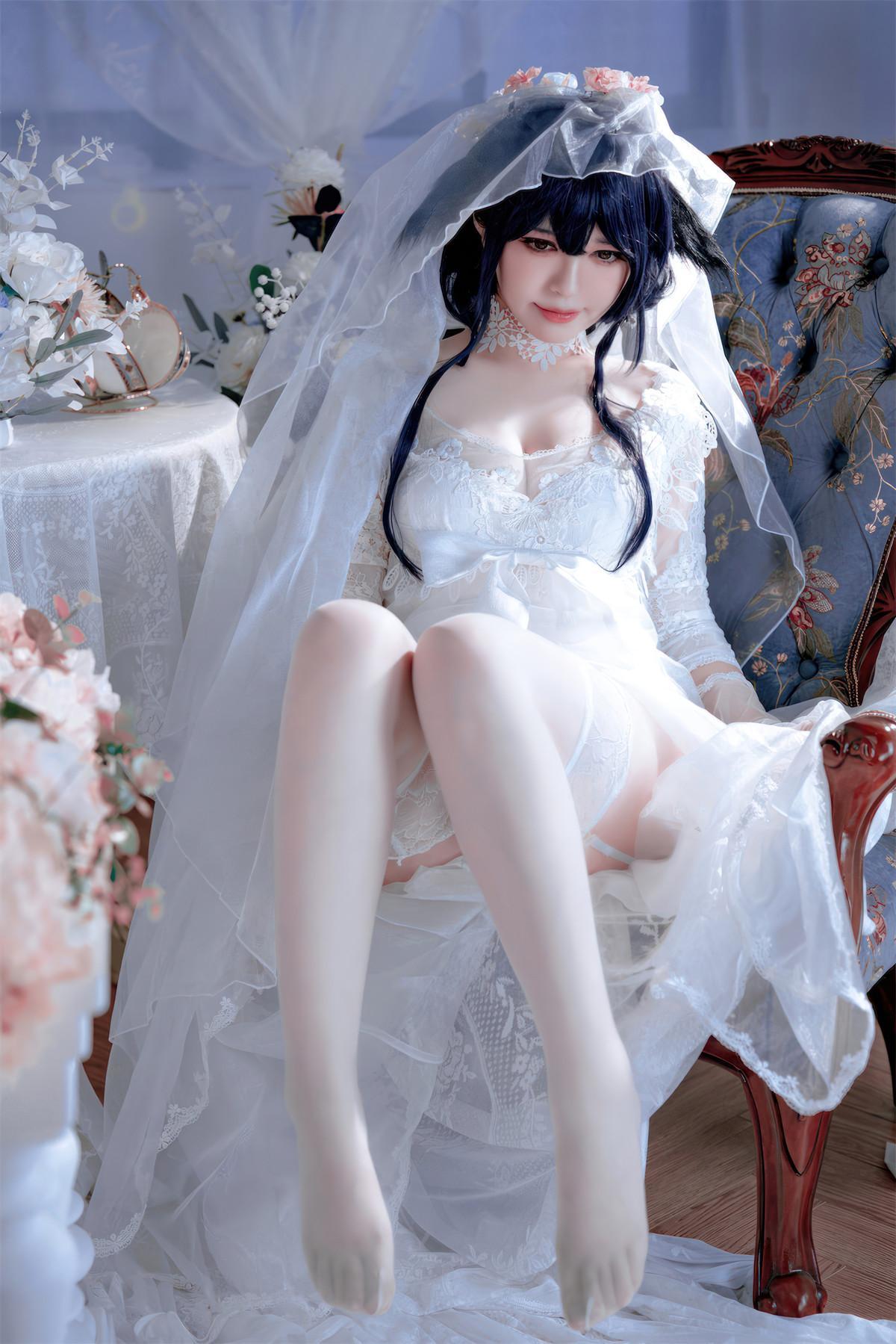Cosplay 半半子Banbanko 碧蓝航线 吾妻花嫁(29)