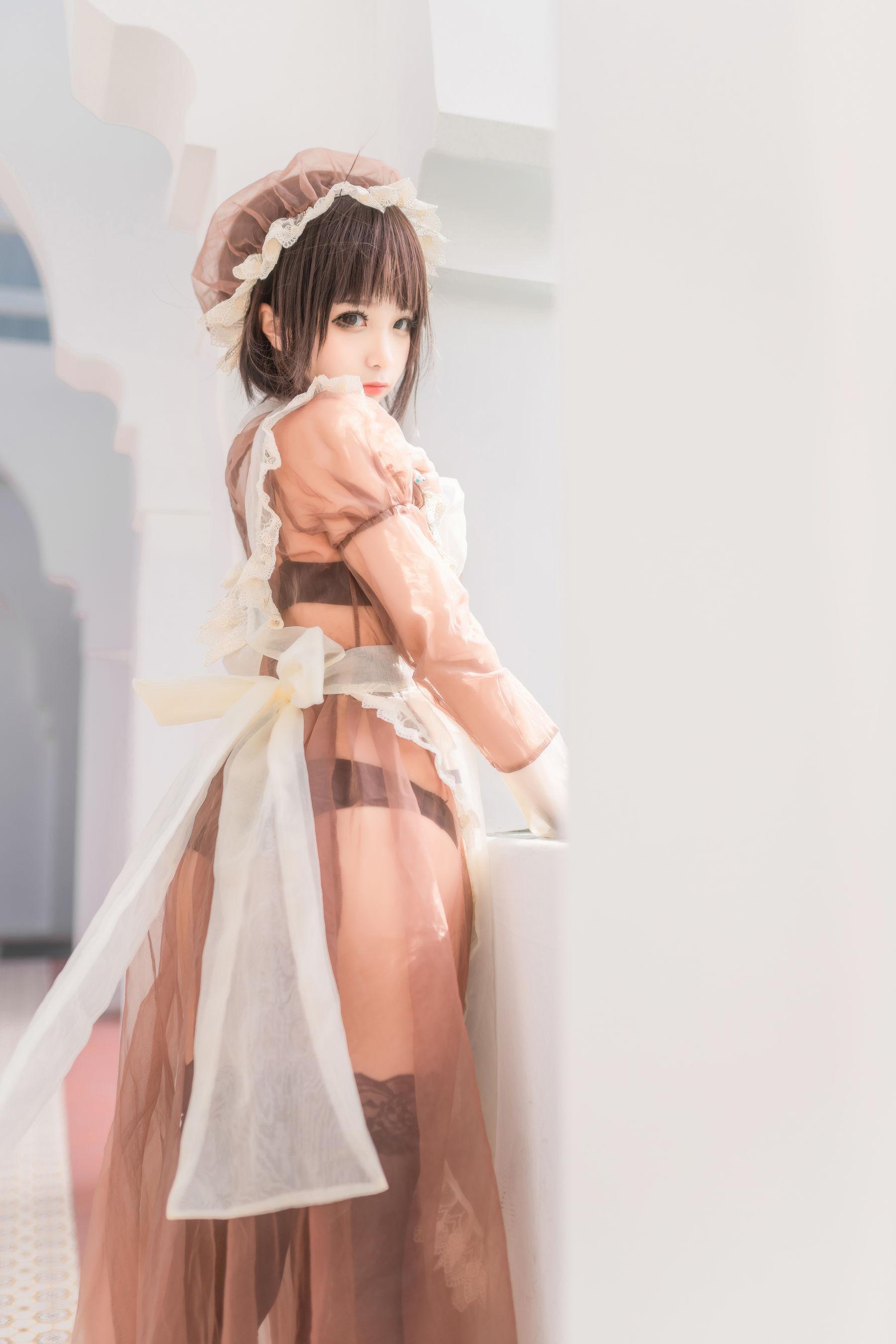 [福利女神cosplay] 动漫博主蠢沫沫 - 纱-室外女仆/40P(6)