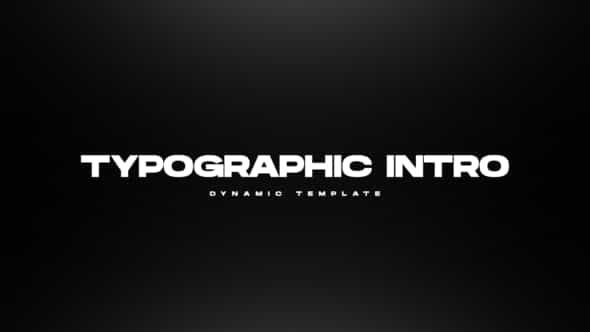 Typography Intro - VideoHive 48636406