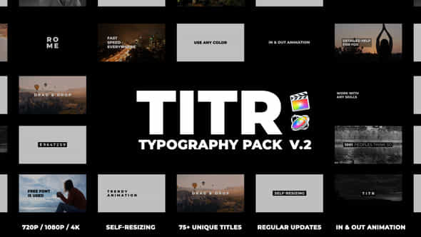 Titr Dynamic Typography Pack Final Cut Pro X - VideoHive 31235717