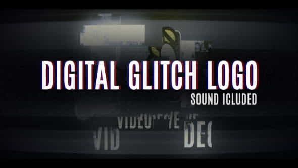 Digital Glitch Logo - VideoHive 11996035