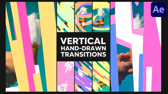 Vertical Hand Drawn Transitions After Effects - VideoHive 51373468