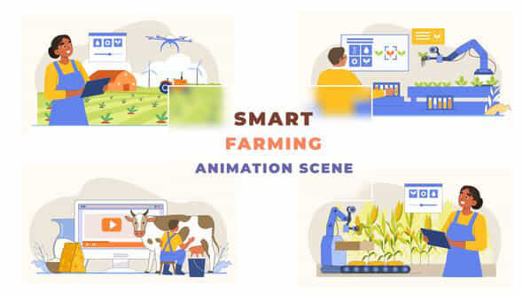 Smart Technology Farming - VideoHive 43043438