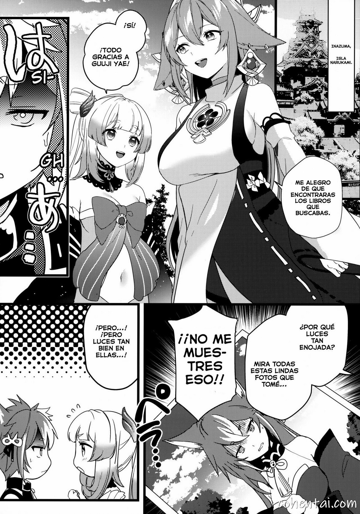 Inu to Kitsune ga Majiwaru Yoru ni (Genshin Impact) manga hentai xxx español