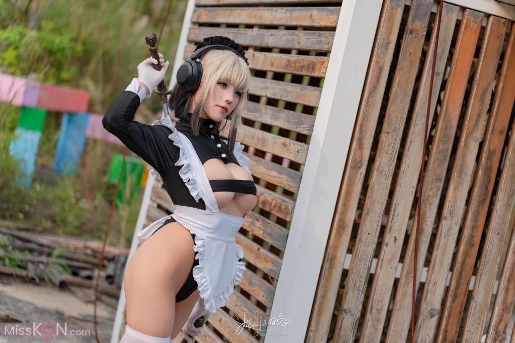 Coser@黏黏团子兔: 10月作品 战斗女仆 动感光波 (77 photos )(55)