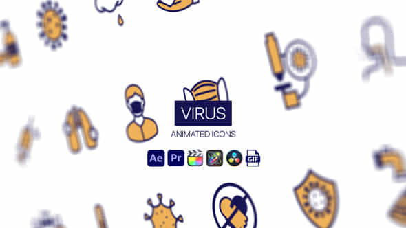 Virus Animated Icons - VideoHive 44952245